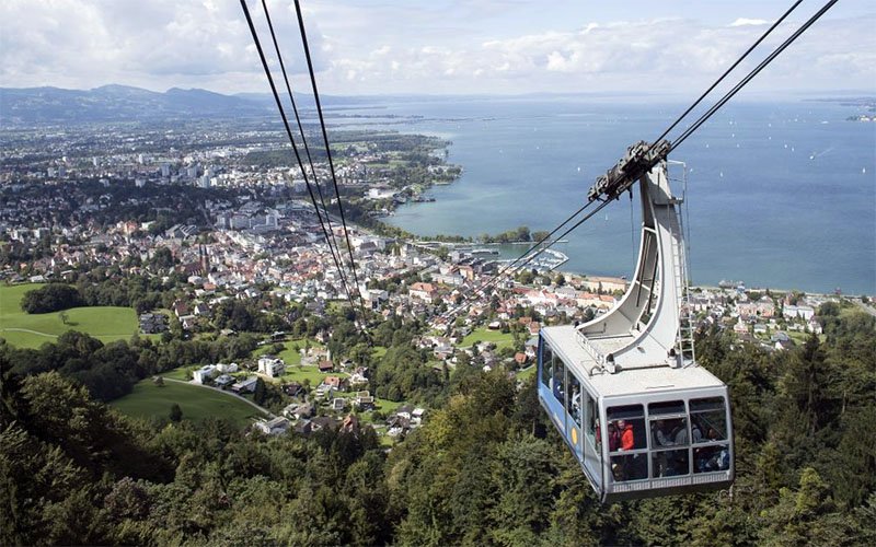 Kolejka linowa z góry Pfander